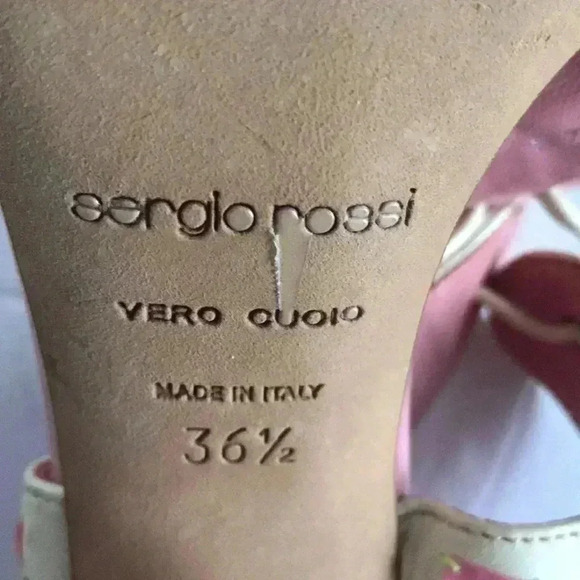 Sergio Rossi Vintage Geometric Sandals Size 36.5 - Picture 7 of 7